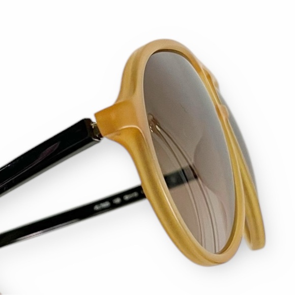 Karl Lagerfeld Womens Matte Yellow Black Aviator Designer Sunglasses KL792S - Picture 3 of 10